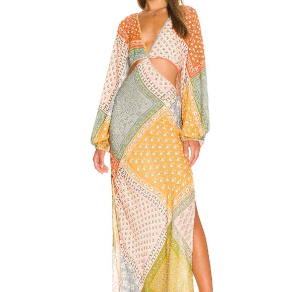 Jen's Pirate Booty Sonora Dress Daydream Patchwork Cut Out Boho Maxi Size M EUC - Picture 12 of 16